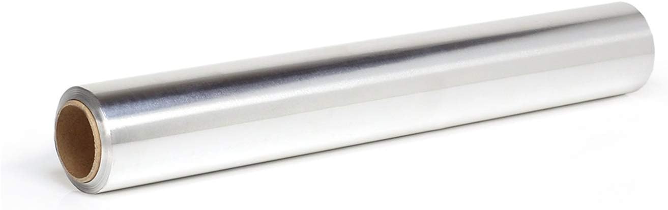 Stainless Steel Design Refillable Foil Dispenser - Includes One 18"x 30' Roll of Professional Grade Aluminum Foil - Reusable Dispenser w/Slide Cutter - Kosher Certified