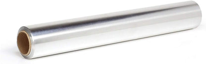 Stainless Steel Design Refillable Foil Dispenser - Includes One 18"x 30' Roll of Professional Grade Aluminum Foil - Reusable Dispenser w/Slide Cutter - Kosher Certified