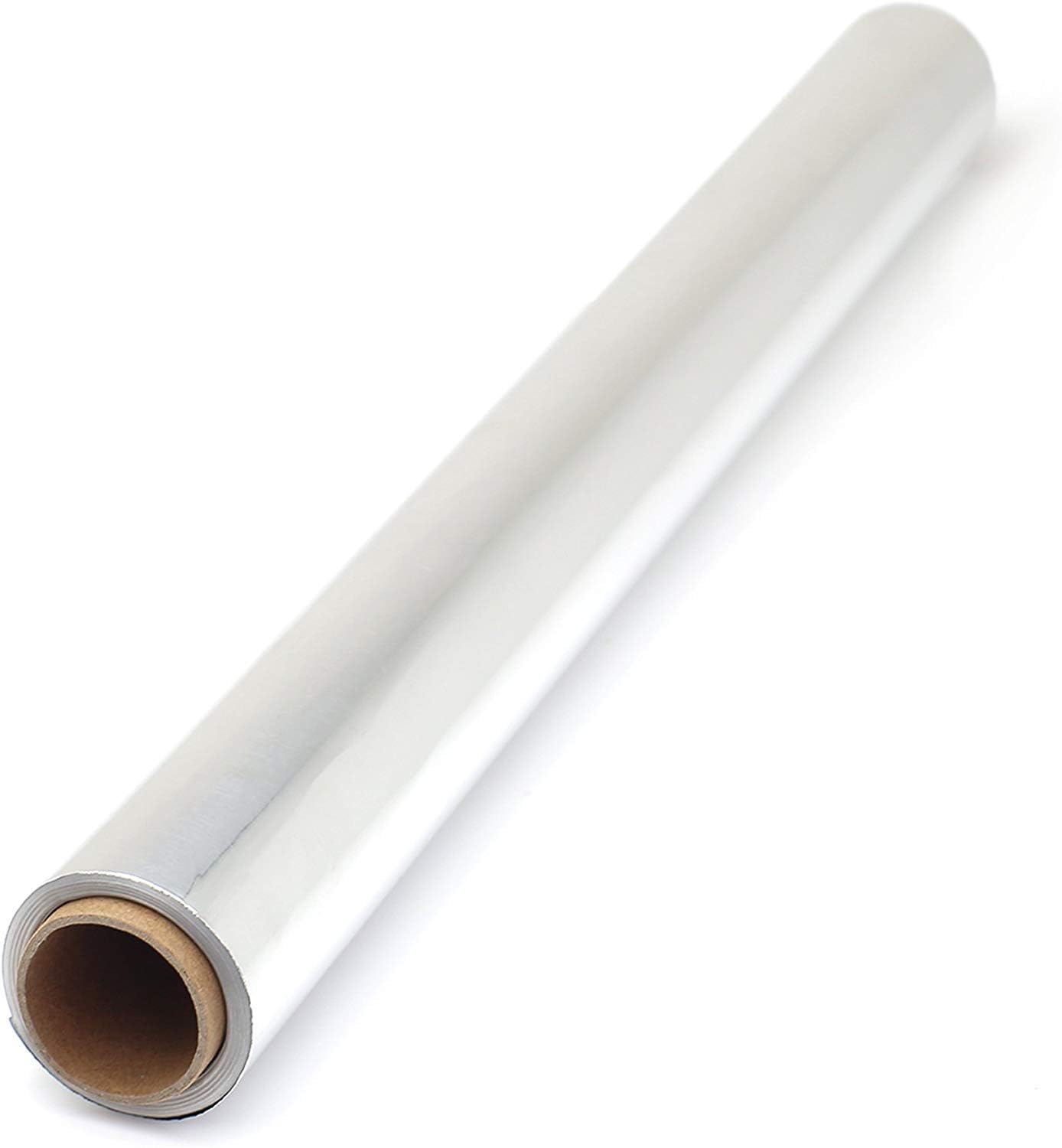 Stainless Steel Design Refillable Foil Dispenser - Includes One 18"x 30' Roll of Professional Grade Aluminum Foil - Reusable Dispenser w/Slide Cutter - Kosher Certified