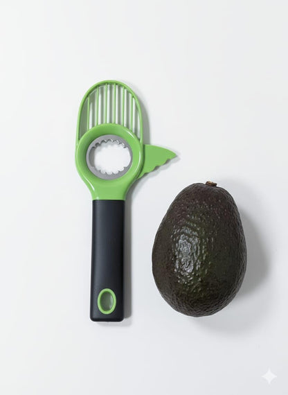Avocado Slicer Cutter Tool – Stainless Steel Avocado Pitter, Splitter & Slicing Knife | Easy Guacamole Maker Kitchen Gadget
