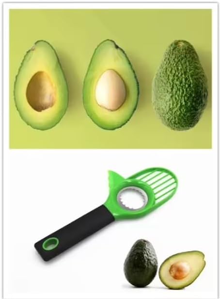 Avocado Slicer Cutter Tool – Stainless Steel Avocado Pitter, Splitter & Slicing Knife | Easy Guacamole Maker Kitchen Gadget