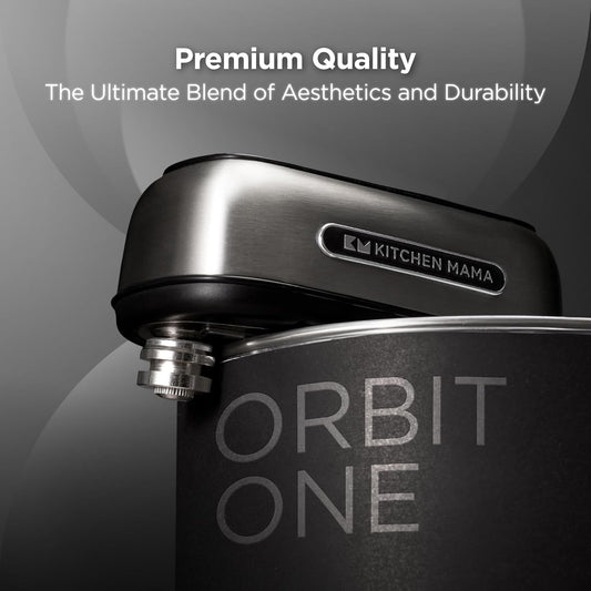 Orbit One Stainless Steel Rechargeable Electric Can Opener | Hands-free, USB-C Charging, Automatic Stop, Smooth Edge, Heavy Duty