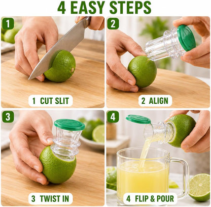 2026 NEW Lemon Squeezer 2-Pack, Manual Citrus Juicer with Screw Top