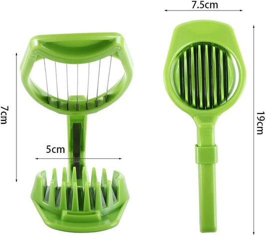 Durable Egg Slicer for Hard Boiled Eggs, Strawberry Soft Fruit Slicer with Handle for Home Kitchen