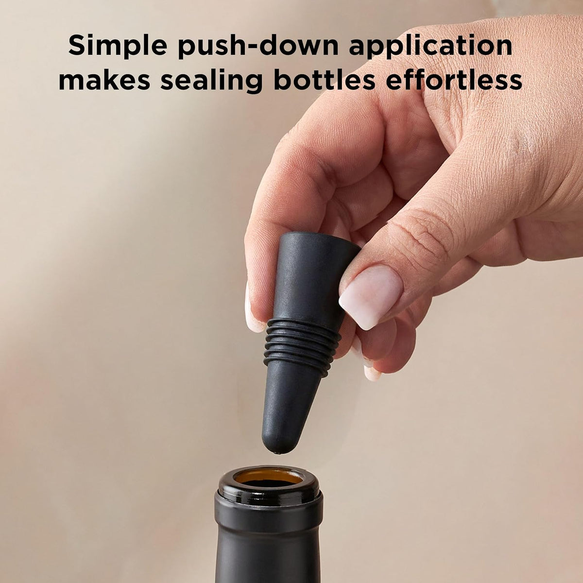W6121 Bottle Stoppers Set of 4, Multicolor Wine Bottle Caps to Preserve Freshness, Stylish and Durable, Perfect for Parties and Gifts
