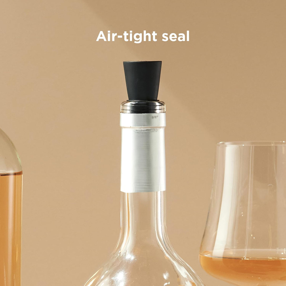 W6121 Bottle Stoppers Set of 4, Multicolor Wine Bottle Caps to Preserve Freshness, Stylish and Durable, Perfect for Parties and Gifts