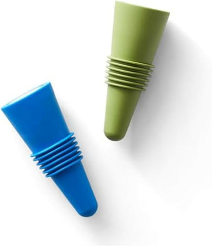 W6121 Bottle Stoppers Set of 4, Multicolor Wine Bottle Caps to Preserve Freshness, Stylish and Durable, Perfect for Parties and Gifts