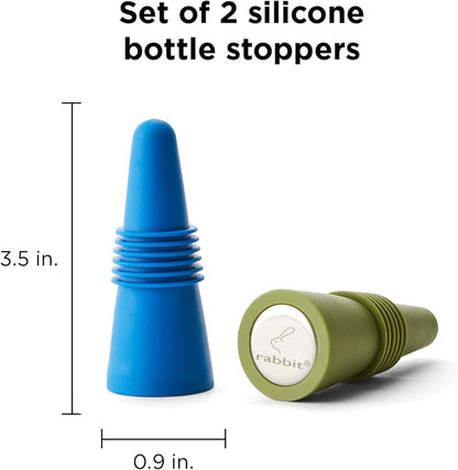 W6121 Bottle Stoppers Set of 4, Multicolor Wine Bottle Caps to Preserve Freshness, Stylish and Durable, Perfect for Parties and Gifts