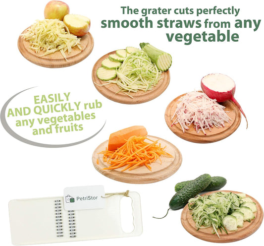 KOREAN CARROT GRATER SALAD White - GRATER SLICER - Chopper Vegetable - Knife Korean Carrot - Slicer Kitchen Food - Slicer Carrot - Mandoline Slicer for Kitchen - Slicer GRATER KOREAN