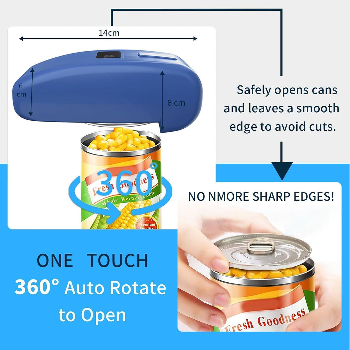 Electric Can Opener with LED Display, Can Opener Electric for Seniors