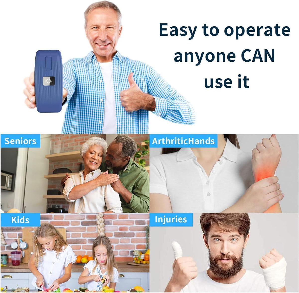 Electric Can Opener with LED Display, Can Opener Electric for Seniors