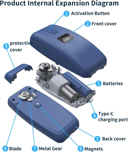 Electric Can Opener with LED Display, Can Opener Electric for Seniors