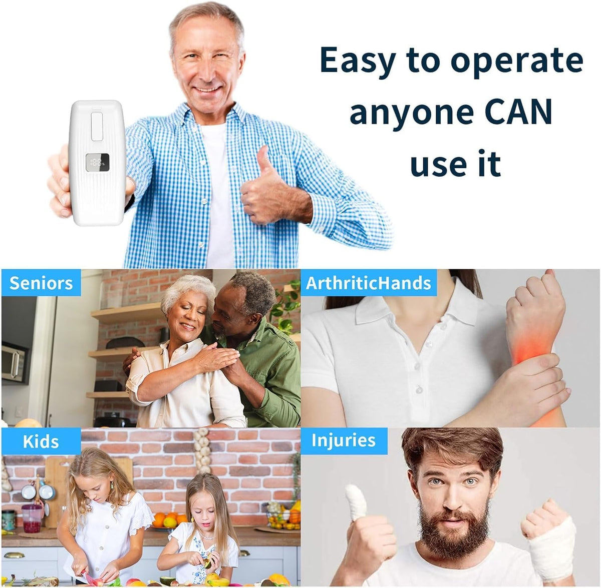 Electric Can Opener with LED Display, Can Opener Electric for Seniors