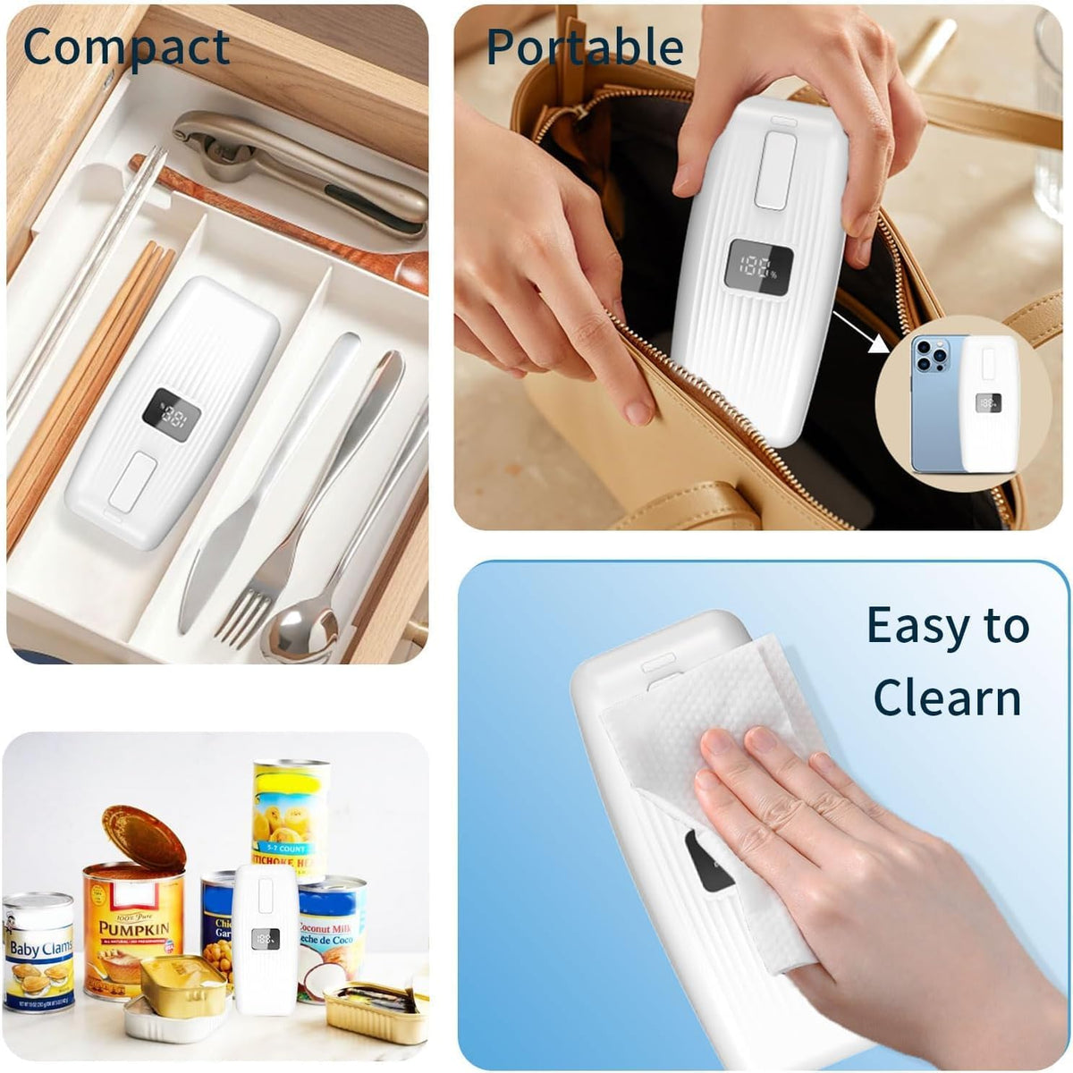 Electric Can Opener with LED Display, Can Opener Electric for Seniors