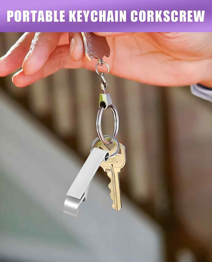 18PCS 9 Colored Keychain Bottle Opener for Men, Small Key Chain Beer Opener