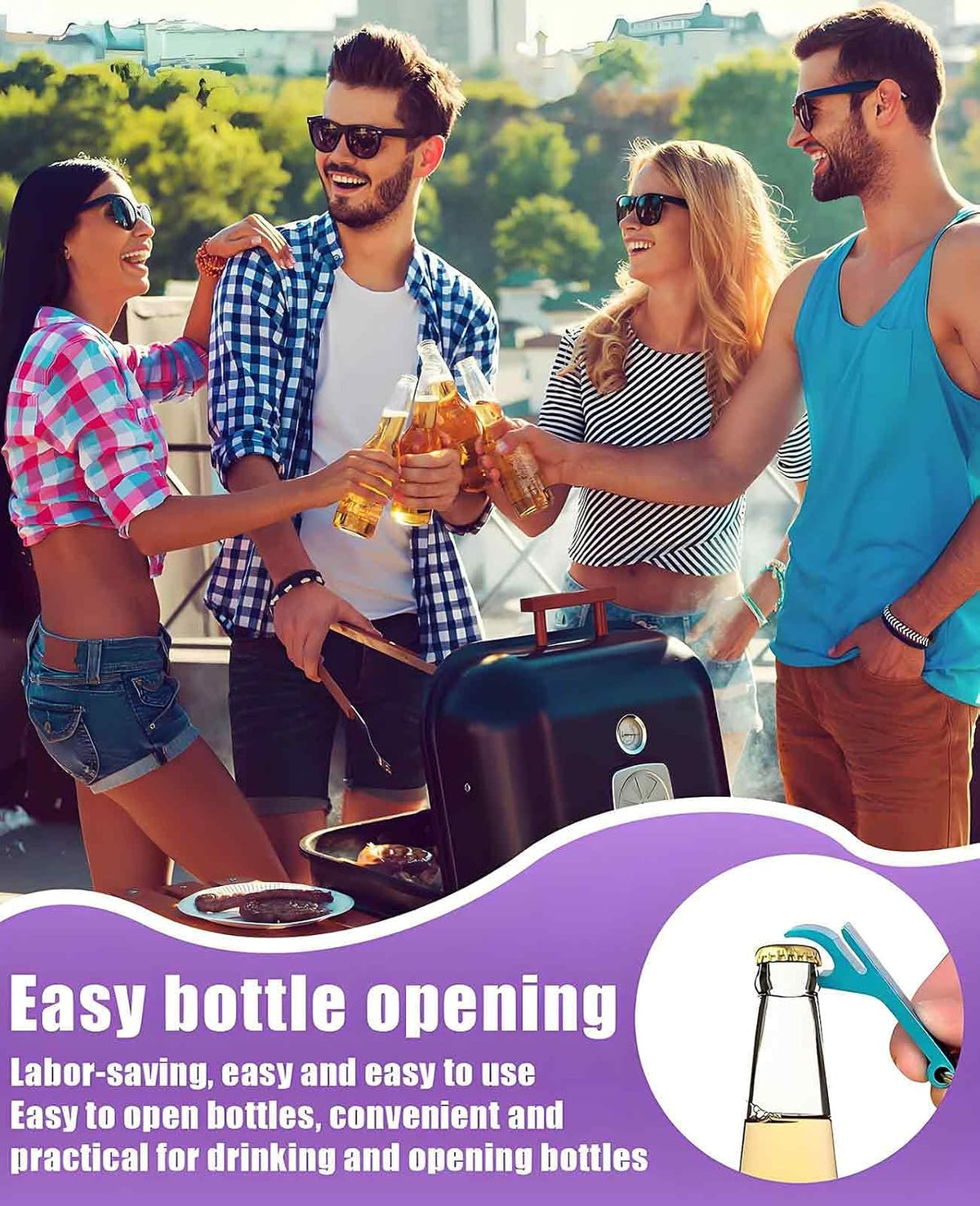 18PCS 9 Colored Keychain Bottle Opener for Men, Small Key Chain Beer Opener