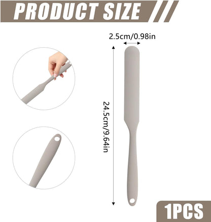 Silicone Jar Spatula,Non-Stick Heat Resistant Kitchen Thin Spatula,Sourdough Stirring Stick,Jam Spreader for Peanut Butter,Cake Cream Butter Spatulas for Scraping Icing Bread Cream (Green)