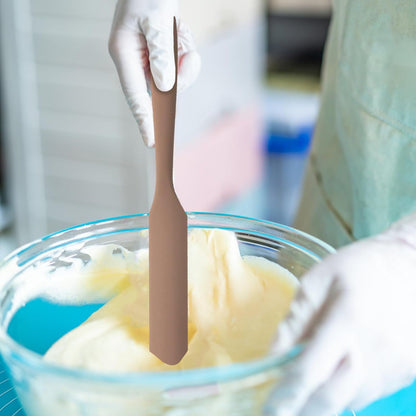 Silicone Jar Spatula,Non-Stick Heat Resistant Kitchen Thin Spatula,Sourdough Stirring Stick,Jam Spreader for Peanut Butter,Cake Cream Butter Spatulas for Scraping Icing Bread Cream (Green)