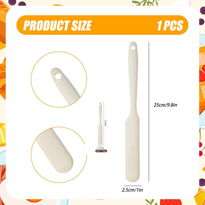 Silicone Jar Spatula,Non-Stick Heat Resistant Kitchen Thin Spatula,Sourdough Stirring Stick,Jam Spreader for Peanut Butter,Cake Cream Butter Spatulas for Scraping Icing Bread Cream (Green)