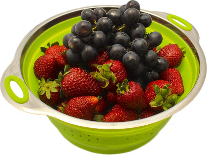 Stainless Steel and Silicone Collapsible Strainer