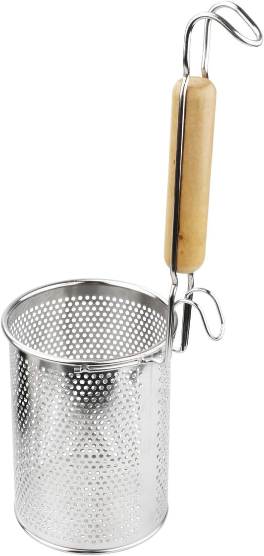 Spaghetti Strainer Spoon, Stainless Steel Food Strainer Noodle Strainer with Handle 4.4 X 4.6 X 14.7 inches