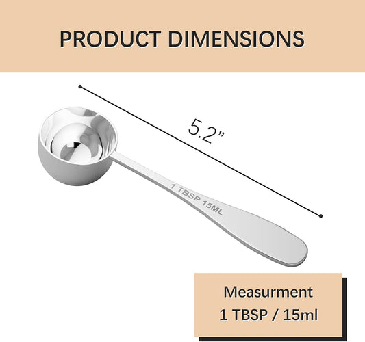1PCS 1TBSP(15ML) Measuring Spoon, 18/8(304) Stainless Steel Tablespoon | Precise, Food-Grade, ‌Rust-Free, Sturdy & Durable, Dishwasher-Safe