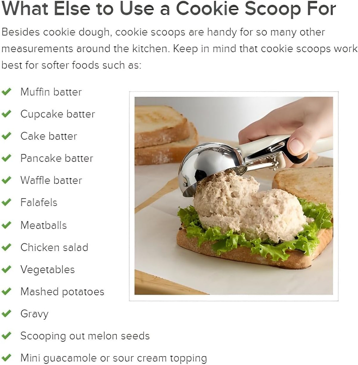 3-Pack Stainless Steel Portion Disher Scoop Set | #40, #20, and #10 Scoops