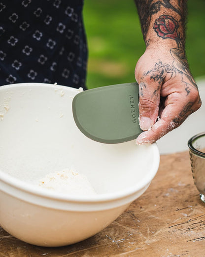 Dough Scraper, Green, Silicon Coating and Stainless Steel, Easy to Clean