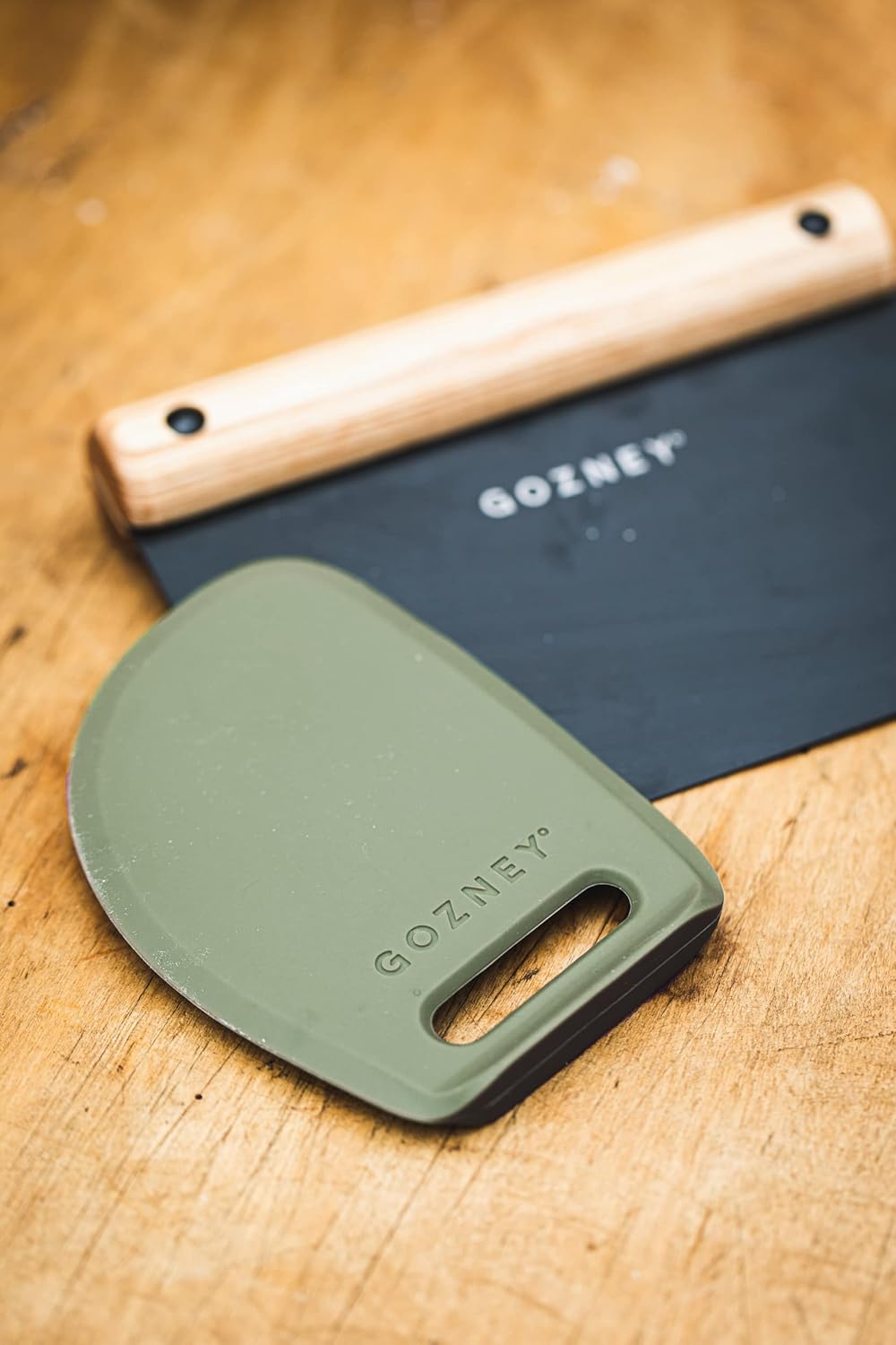 Dough Scraper, Green, Silicon Coating and Stainless Steel, Easy to Clean