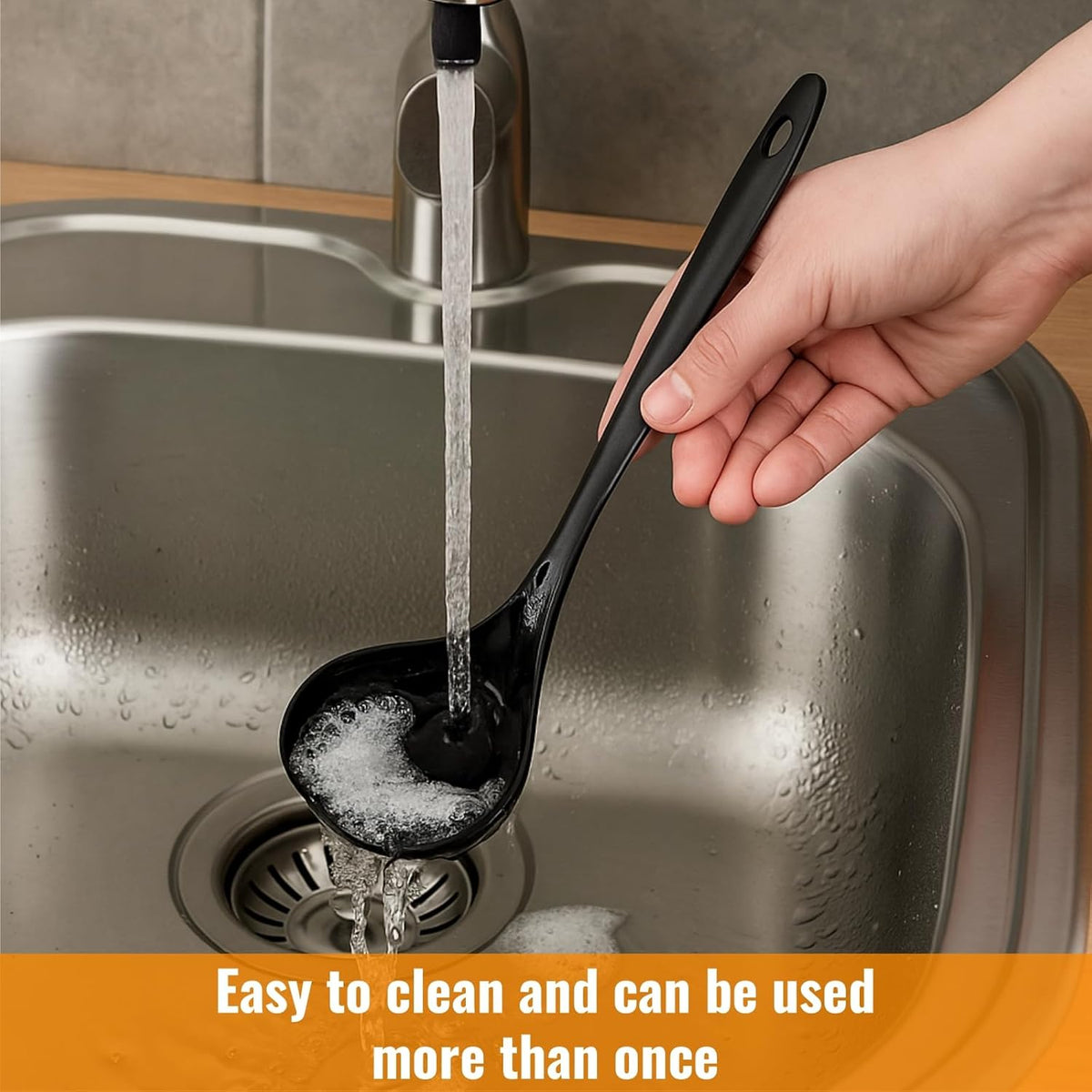40 Pack Plastic Ladle Spoons, 1.5 Oz | 9 x 2.8 Inch Solid Serving Spoons with Long Handle, Heat Resistant Large Soup Ladle Bulk for Party Catering Buffet Restaurant