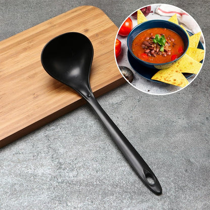 40 Pack Plastic Ladle Spoons, 1.5 Oz | 9 x 2.8 Inch Solid Serving Spoons with Long Handle, Heat Resistant Large Soup Ladle Bulk for Party Catering Buffet Restaurant