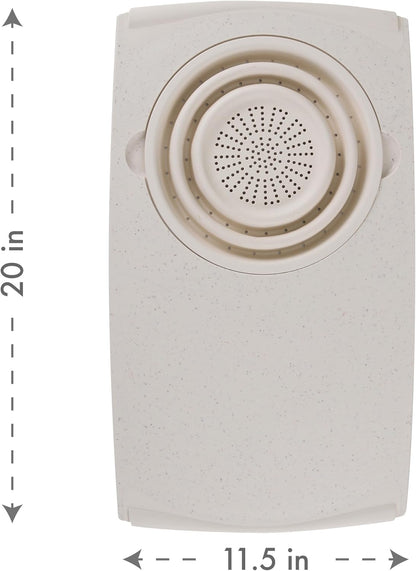 Over the Sink Poly Cutting Board with Collapsible Colander Strainer, 11.5 x 20", Natural/Gray