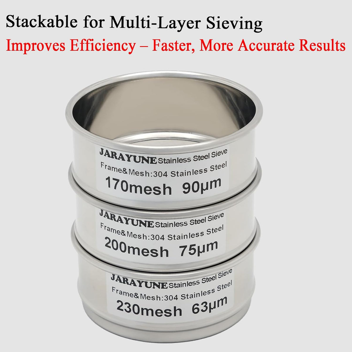 4 Inch 12 Mesh Stainless Steel Test Sieve, 1.7 mm Aperture