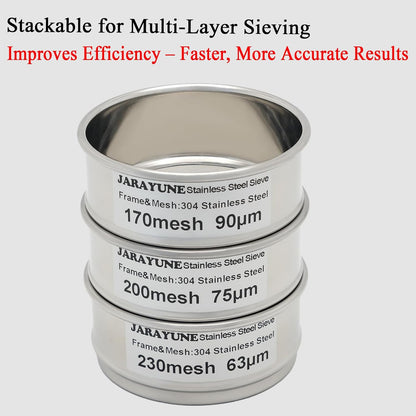 4 Inch 12 Mesh Stainless Steel Test Sieve, 1.7 mm Aperture