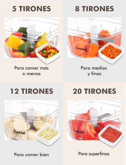 Vegetable Chopper, Manual Food Chopper with Hand Pull String, 500ml | Manual Food Processor, Sharp Stainless Steel Blade, Non-slip Base, Dishwasher Safe, No BPA, Portable, for Veggie, Fruit, Nut