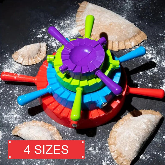 Dumpling Maker Press Mold Set of 4 - Gyoza Pot Pie Maker, Dough Press, Empanada Press 5 inch, Empanada Maker Press 6 inch, Chinese Soup Dumpling, Dumpling Mold, Ravioli, Dumpling potsticker maker