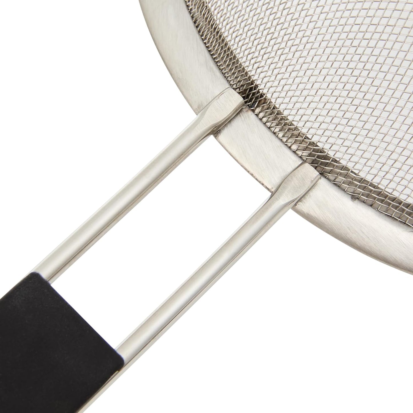 Fine Mesh Strainer 1 Count 12.6" x 5.5" x 2.3" with Silicone Handle Stainless Steel Extra Fine Mesh Strainer Heat-Resistant Handle Dishwasher-Safe for Rice, Quinoa, Pasta