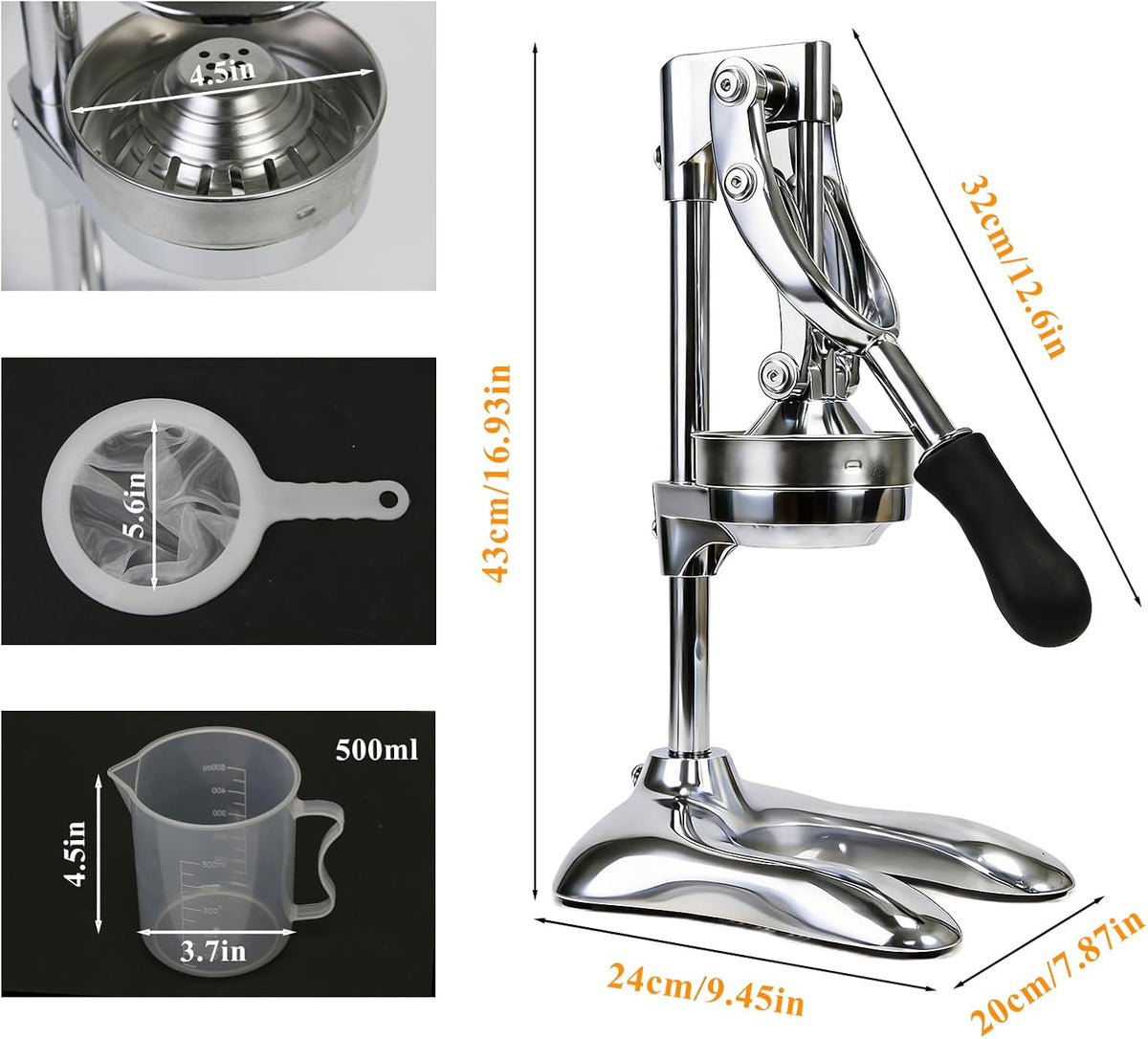 Cast Iron Juicer, Commercial Hand Press