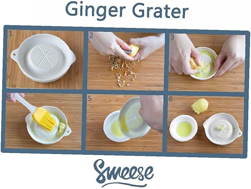 1pc Porcelain Ginger Grater Plate Garlic Onion Chopper Kitchen Manual Food Masher for Vegetable Fruit