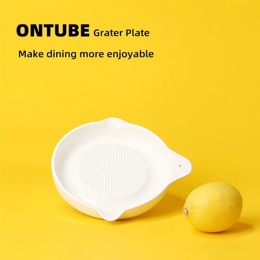Ceramic Grater Plate for Ginger, Garlic, Onion (5.5" x 1 Pieces)