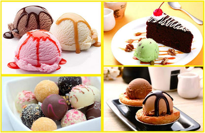 Mini Cookie Scoop #100-2 Teaspoon Scoop - Mini Ice Cream Scoop, Made of Food Grade 304 Stainless Steel with Comfortable Rubber Grip Handles