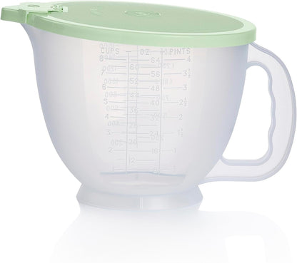 Classic Mix-N-Store Pitcher Set in Mint Green and Candy Pink, Dishwasher Safe and BPA Free (2 Bowls, 2 Lids)