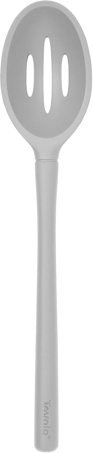 Flex Core Small Deep Spoon Silicone for Cooking Mixing Baking, Dishwasher Safe BPA Free All Silicone Kitchen Mini Spoon Heat Resistant Nonstick Safe Serving Spoon, Aqua Seafoam Green