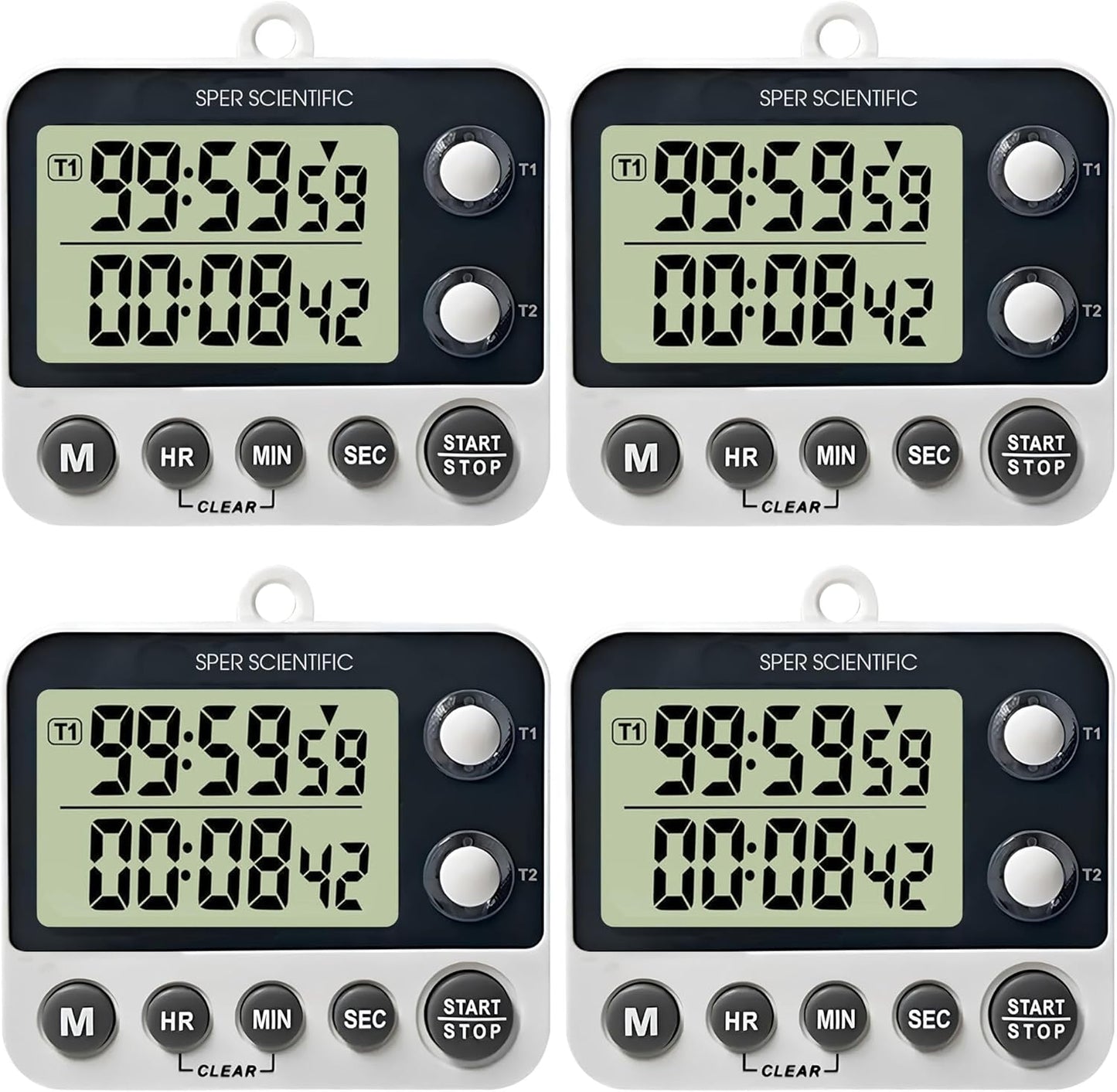 24-Hour Digital Lab + Kitchen Timer with LED Light 810001 - Precision Countdown Timer with Large Display, Loud Alarm & Clock Mode - for Cooking, Lab Experiments & More