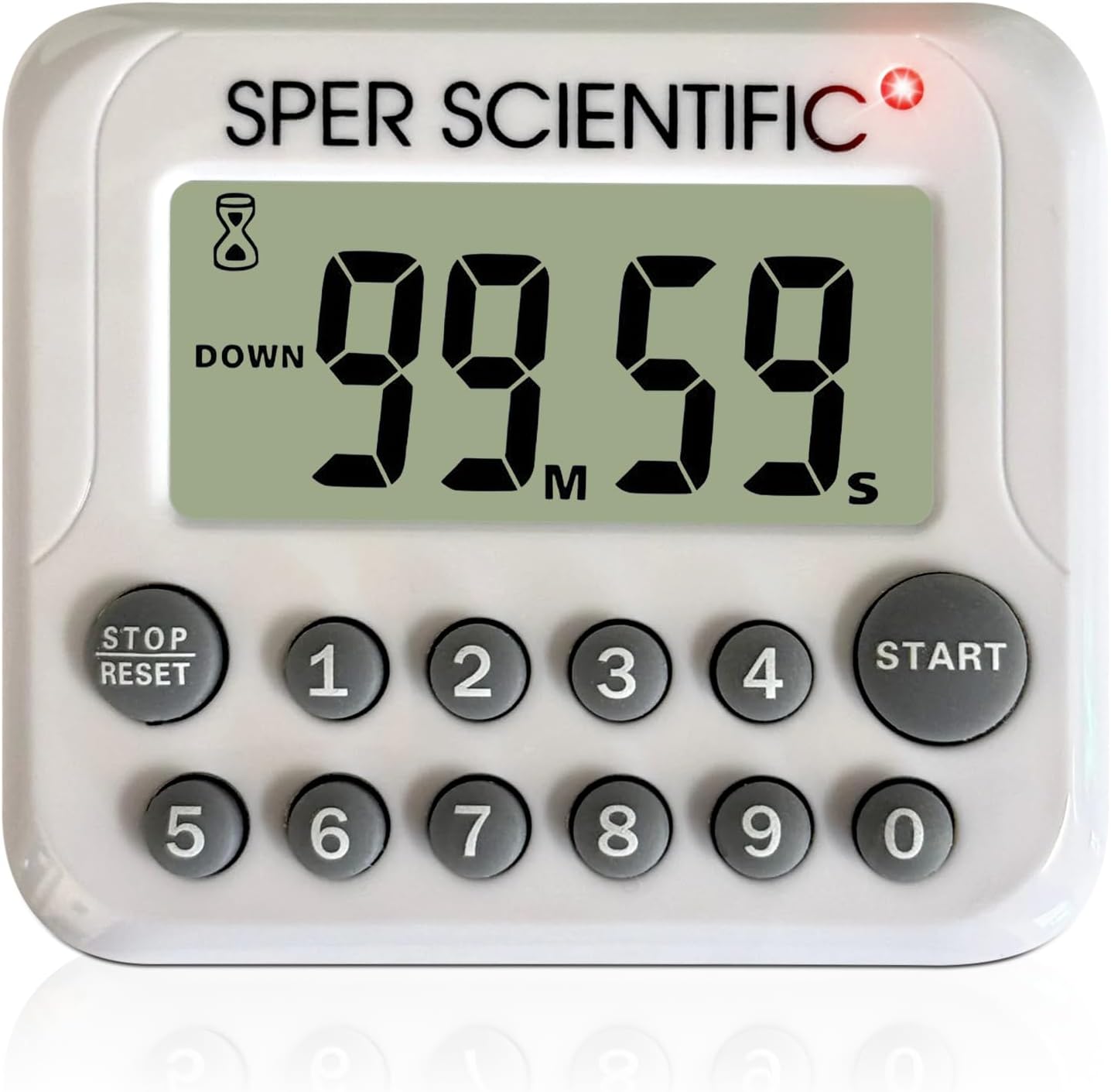 24-Hour Digital Lab + Kitchen Timer with LED Light 810001 - Precision Countdown Timer with Large Display, Loud Alarm & Clock Mode - for Cooking, Lab Experiments & More