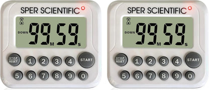 24-Hour Digital Lab + Kitchen Timer with LED Light 810001 - Precision Countdown Timer with Large Display, Loud Alarm & Clock Mode - for Cooking, Lab Experiments & More