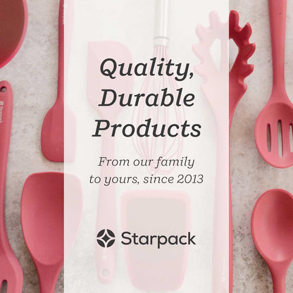 Starpack XL Premium Silicone Pasta Fork (13.5") - Spaghetti Spoons High Heat Resistant to 600°F - Silicone Pasta Spoon Strainer - Server Spoon with Teeth - Server Utensil for Pastas
