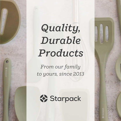 Starpack XL Premium Silicone Pasta Fork (13.5") - Spaghetti Spoons High Heat Resistant to 600°F - Silicone Pasta Spoon Strainer - Server Spoon with Teeth - Server Utensil for Pastas