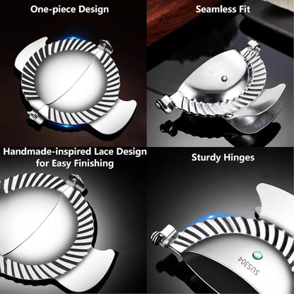 Dumpling Maker Stainless Steel Ravioli Gyoza Dough Pierogi Pie Press Mold Former