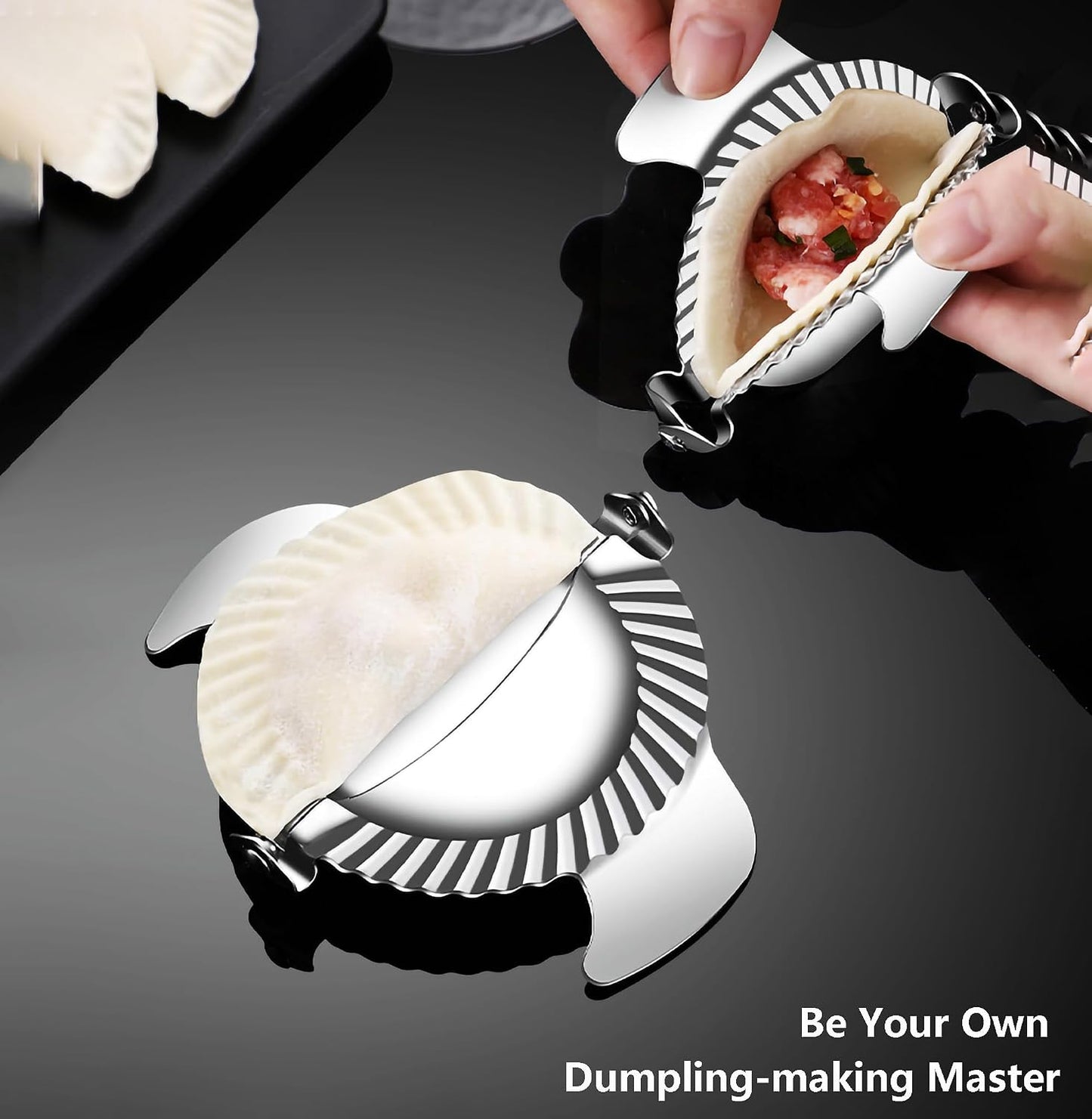 Dumpling Maker Stainless Steel Ravioli Gyoza Dough Pierogi Pie Press Mold Former